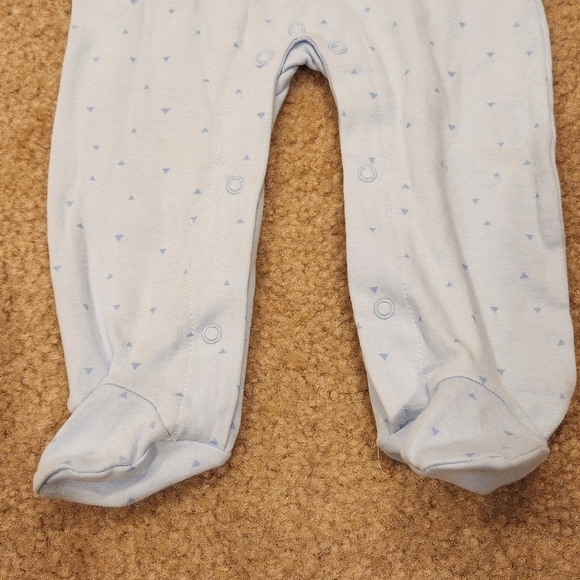 nwt Mon Cheri Baby 2 Piece Blue Coverall & Hat Set, size 3-6 months - Picture 7 of 8